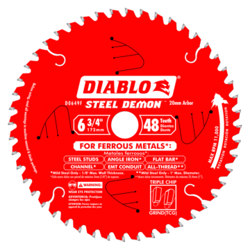 Diablo Tools 6-3/4 in. x 48 Tooth Steel Demon Metal Cutting Saw Blade