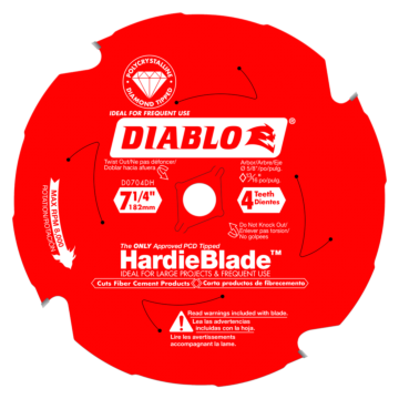 Diablo Tools 7-1/4 in. x 4 Tooth (PCD) Fiber Cement HardieBlade