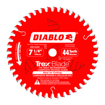 Diablo Tools 7-1/4 in. x 44 Tooth Composite Material/Plastics TrexBlade