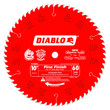 Diablo Tools 10 in. x 60 Tooth Fine Finish Slide Miter Saw Blade