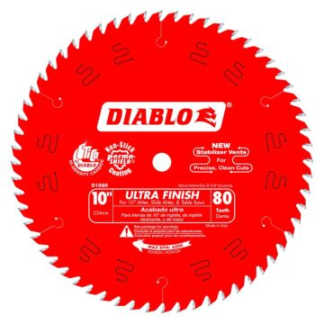 Diablo Tools 10 in. x 80 Tooth Ultra Finish Saw Blade