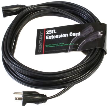 Century Wire & Cable Ext Cord 14/3 x 25 ft Flat Blk