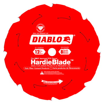 Diablo Tools 12 in. x 8 Tooth (PCD) Fiber Cement HardieBlade