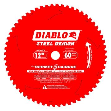 Diablo Tools 12 in. x 60 Tooth Steel Demon Cermet II Saw Blade for Metals and Stainless Steel