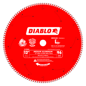 Diablo Tools 12 in. X 96 Tooth Medium Aluminum Saw Blade