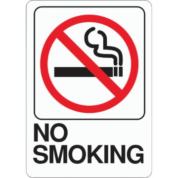 Hy-Ko Deco Series Heavy-Duty Plastic Sign, No Smoking