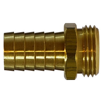 1 HOSE BARB X 3/4 MALE GARDEN HOSE ADAPTER