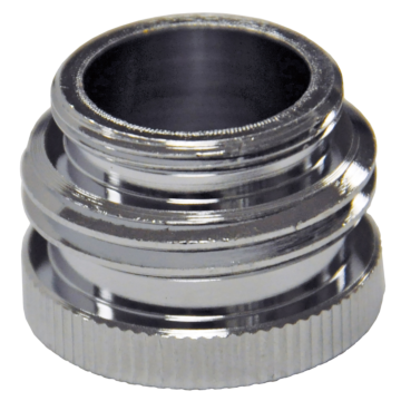 Danco 55/64 in.-27M / 3/4 in. GHTM x 55/64 in.-27F Chrome Garden Hose Aerator Adapter
