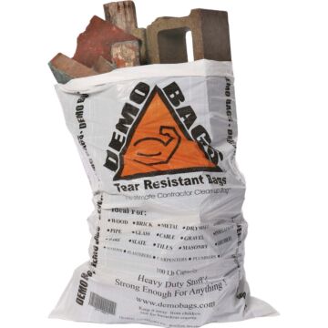 Demo Bag Demo 42 Gal. Contractor White Trash Bag (5-Count)