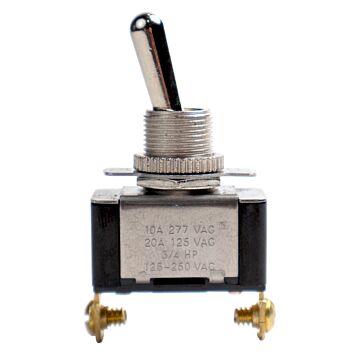 DC SPST On-(Off) Toggle Switch, Screw Terminal