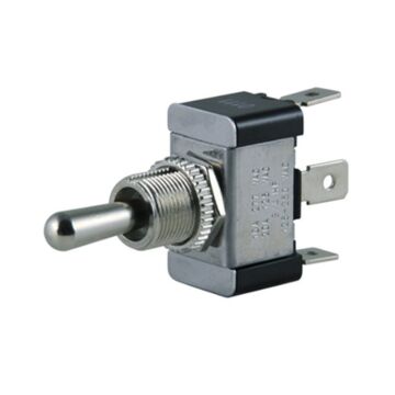 DC SPDT On-Off-On Sealed Toggle Switch, Flat Terminal