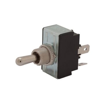 DC Reversing DPDT (On)-Off-(On) Toggle Switch, Flat Terminal