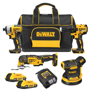 DEWALT 20V Max 4 Tool Combo Kit (8pc)