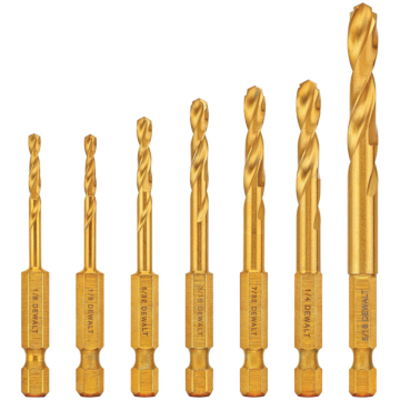 Dewalt Impact Ready Titanium-Nitride Coated Drill Bit Set (7pc)