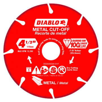Diablo Tools 4-1/2 in. Diamond Metal Cut-Off Blade