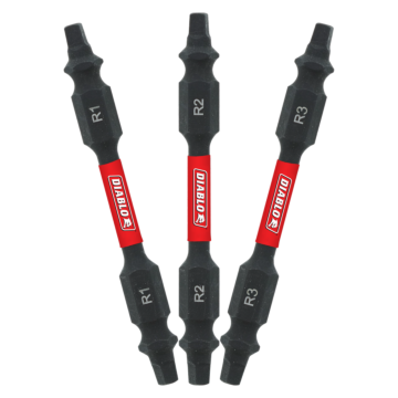 Diablo Tools 2-1/2 in. Double-Ended Square Drive Bit Assorted Pack (3-Piece)