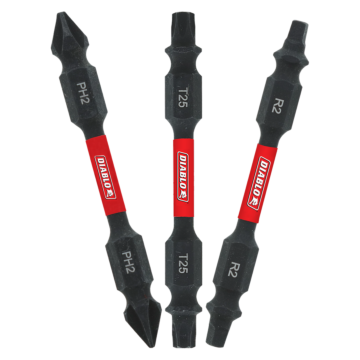 Diablo Tools 2-1/2 in. Double-Ended Phillips, Square and Torx Drive Bit Assorted Pack (3-Piece)