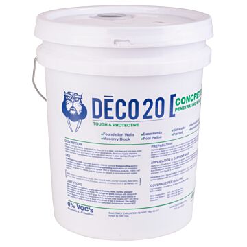 Deco Products Clear Penetrating Concrete Sealer - 5 Gallon Block - 125-150 sq/ft/gal  Concrete - 175-200 sq/ft/gal