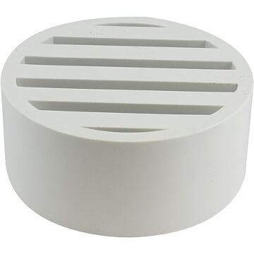 Canplas 4 in PVC White Drain Grate