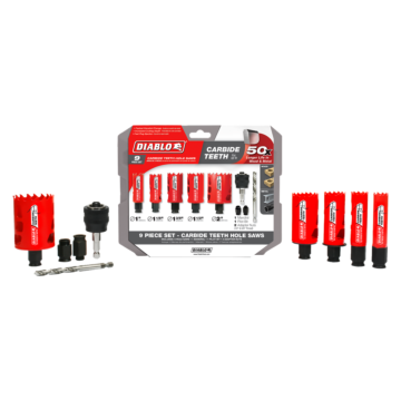Diablo Tools 9 pc Carbide General Purpose Hole Saw Set