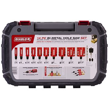Diablo Tools 14 pc General Purpose Bi-Metal Hole Saw Set