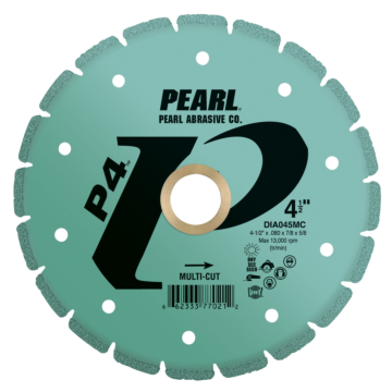 Pearl Abrasives P4™ Multi-Cut Rescue/Utility Blade 4-1/2 x .080 x 5/8, 7/8 DIA045MC