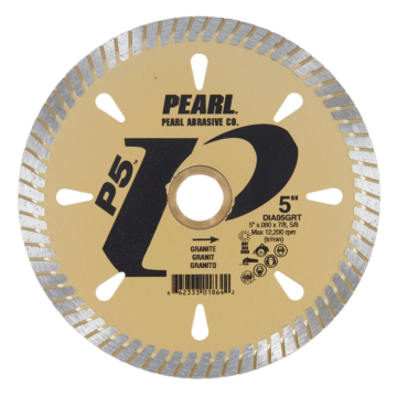 Pearl Abrasives P5™ GRT Granite Series Turbo Blade 5" 7/8"-5/8" 8mm
