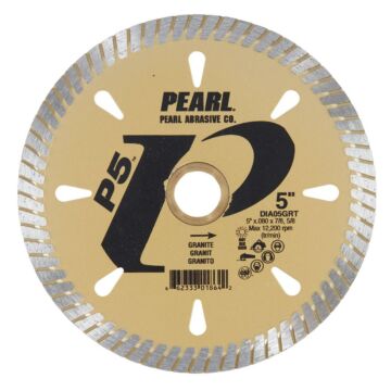 Pearl Abrasives 5 x .080 x 7/8, 5/8 Pearl P5™ Tile & Stone Blade, 8mm Rim