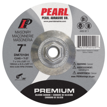 Pearl Abrasives Premium DC Grinding Wheels SC 7 x 1/4 x 5/8-11 C24S T-27 DM7010H