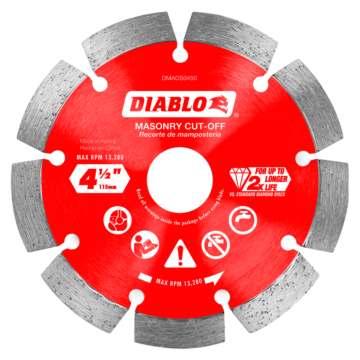 Diablo Tools Diamond Segmented Masonry Cut-Off Blade - 4-1/2 in.