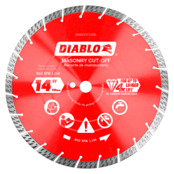 Diablo Tools Diamond Segmented Turbo Masonry Cut-Off Blade - 14 in.