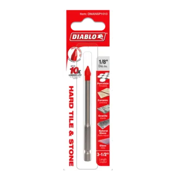 Diablo Tools Hard Tile & Stone Carbide Tipped Drill Bit - 1/8 in.