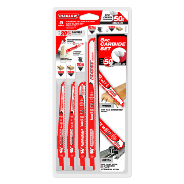 Diablo Tools 5 pc Carbide Recip Set