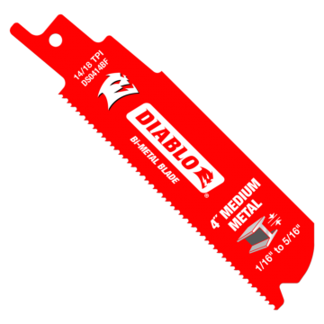 Diablo Tools 4 in. Bi-Metal Recip Blade for Medium Metal Cutting (3/32 in. to 5/16 in.) (5-Pack)