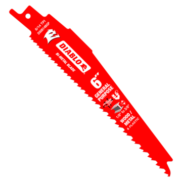 Diablo Tools 6 in. Bi-Metal Recip Blade for Nail-Embedded Wood, Metal, and Plastic (5-Pack)