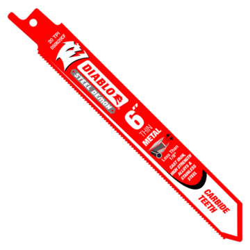 Diablo Tools 6 in. Steel Demon Carbide Recip Blades for Thin Metal (less than 1/8 in.) Cutting