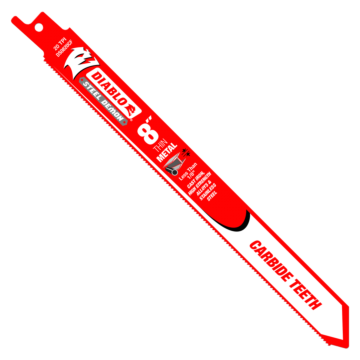 Diablo Tools 8 in. Steel Demon Carbide Recip Blades for Thin Metal (less than 1/8 in.) Cutting