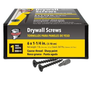 Grip-Rite #2 x 1-1/4 in Phillips Coarse Thread ProTwist Drywall Screw 1 lb