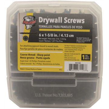 Grip-Rite #2 x 1-5/8 in Phillips Coarse Thread ProTwist Drywall Screw 5 lb