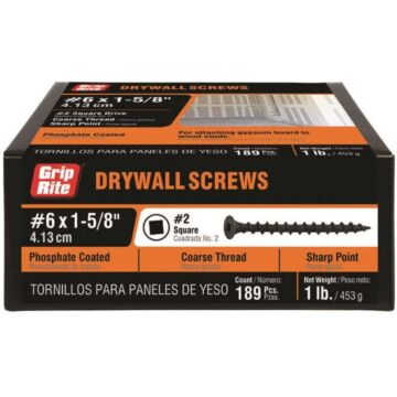 Grip-Rite #2 x 1-5/8 in Phillips Coarse Thread Drywall Screw 1 lb