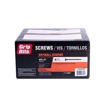 Grip-Rite #2 x 2 in Phillips Coarse Thread Drywall Screw 3,500 pc Box