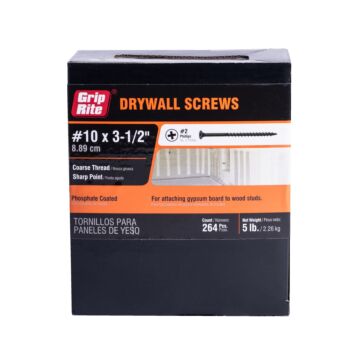 Grip-Rite #2 x 3-1/2 in Phillips Coarse Thread Drywall Screw 5 lb