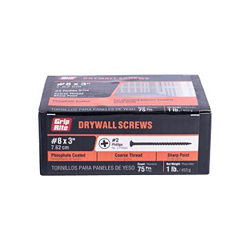 Grip-Rite #2 x 3 in Phillips Coarse Drywall Screw 1 lb