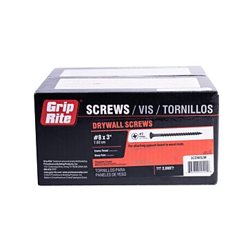 Grip-Rite #2 x 3 in Phillips Coarse Thread Drywall Screw 2,000 pc Box