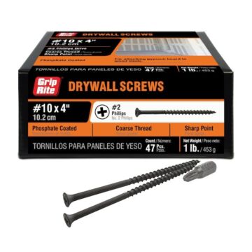 Grip-Rite #2 x 4 in Phillips Coarse Drywall Screw 1 lb