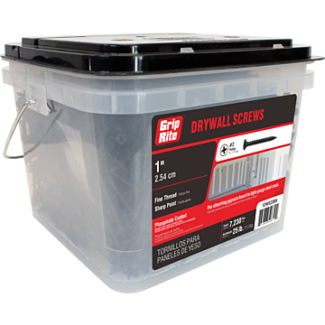 Grip-Rite Drywall Screw 1" Fine Black 25lb