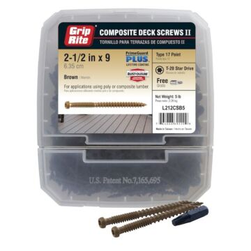 Grip-Rite #9 x 2-1/2" T20 Star Deck Screw 5 lb