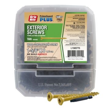 Grip-Rite #8 x 1-5/8" T20 Star Deck Screw 5 lb