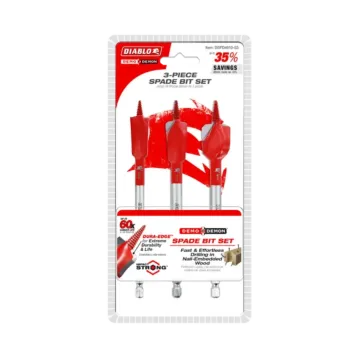 Diablo Tools Demo Demon™ Spade Bit Set for Nail-Embedded Wood (3pc)