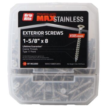 Grip-Rite #8 T20 Star 1-5/8 in Deck Screw 5 lb